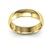 14K Yellow Gold men's and women's plain wedding bands 5mm comfort-fit light