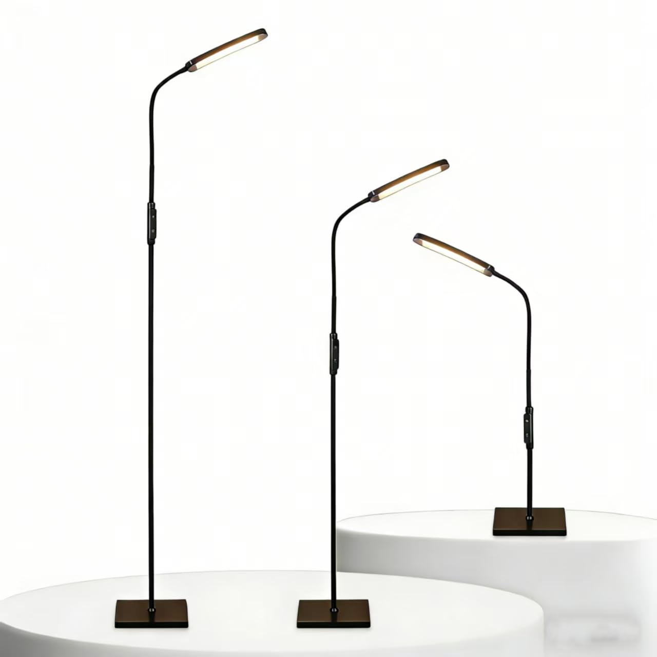 LED Floor Lamp for Living Room, Modern Standing LED Light, Adjustable Tall Floor Lamp for Bedroom Office Reading, Minimalist Standing Lamp with Soft Glow for Home Decor