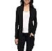 Hybrid & Company Womens Casual Open Front Drape Cardigan KSKW31127X 52309 BLACK 1X