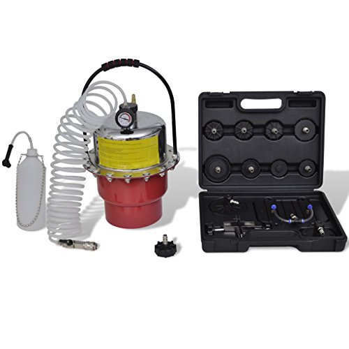 Festnight Pneumatic Air Pressure Bleeder Tool Set Brake Bleeding Garage Workshop Mechanics - Thumbnail 5