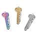 Foreveryang| Opening Tactical Folding Knife, Key Folding Knife KEY OK Printed Camping Outdoor Survival Pocket Knife Folding Blade Key Shaped Knife Gift Gold
