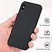 Miracase Liquid Silicone Case Compatible with iPhone Xs (2018)/ iPhone X(2017) 5.8 inch, Gel Rubber Full Body Protection Shockproof Cover Case Drop Protection Case (Black)