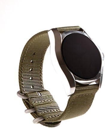 KoolBands 18mm, 20mm, 22mm And 24mm Tough Royal Woven Nylon Wrist Band Strap Bracelet with Stainless Steel Buckle (Army Green, 22)