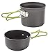 Wealers Compact Foldable Outdoor Camping Hiking Cookware Backpacking Cooking Picnic Bowl Pot Pan Set with Mesh Bag (Green, 9 piece Set)thumb 2