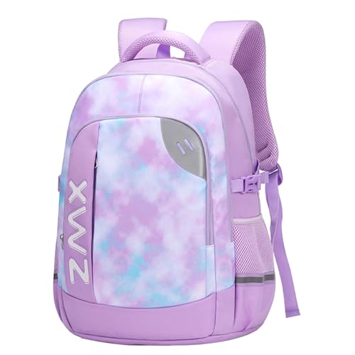Amythe School Backpack Teenager Girl 46L, Grand Backpack School Girl Waterproof and Lightweight for Youth Girl, Purple
