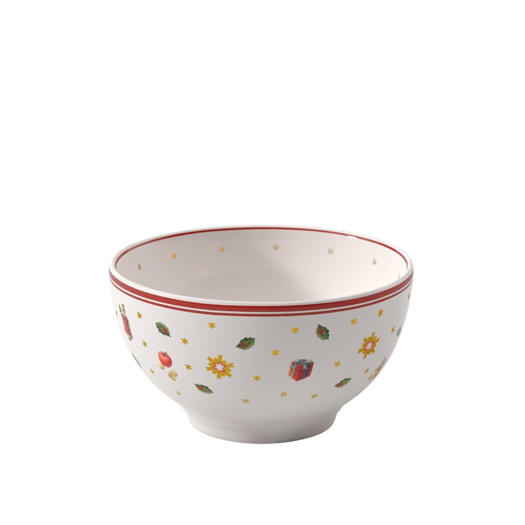 Villeroy & Boch - Toy's Delight Specials Cereal Bowl Red and White, Dishwasher Safe, Microwave Safe, Food Bowl, Bowl for Cereal, Soups or Salads, Small Dish, Premium Porcelain