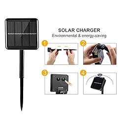 kemooie 2 Packs Solar Christmas Lights, 100 LED