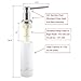 Sink Soap Dispenser Built in Hand Sink Pump 304 Stainless Steel - Brushed, Large Capacity 17 OZ Bottle, Countertop Thick Deck Installation, Well Built and Sturdy with a 5 Years Warranty
