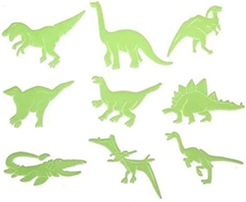 Evinis Kids Fluorescent Glow in The Dark Wall Art Stickers DIY Wall Decal Green Luminous Wall Sticker Murals for Home Living Bedroom -Dinosaur