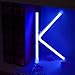 LED Neon Letter Light, USB Battery Operated Marquee Letter Sign for Night Light Bright Lamp Words for Home, Hotel, Indoor Wall Decor-blue Letter K