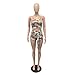 Luluka Women's Backless Tie Bow Spaghetti Strap Crop Top and Short Set Jumpsuits