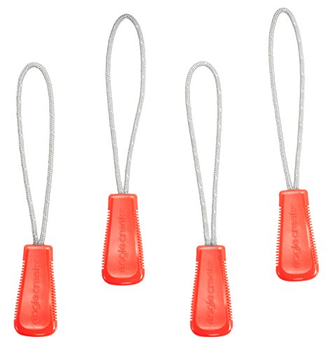 Eagle Creek Reflective Zipper Pull Set, Flame Orange, Set of 4