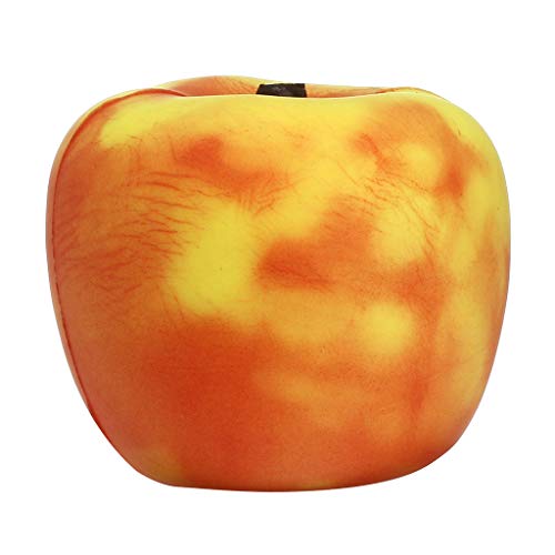 Mikilon Squishy Chromotropic Apple Soft Slow Rising Squeeze Toys Kids Adults Stress Reliever - Color Change by Temperature (Red)