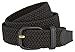 Belts.com Leather Covered Buckle Woven Elastic Stretch Belt, Black, (2XL(44