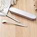 Tongue Scraper, Tongue Cleaner Stainless Steel Rustproof Tongue Brush Effective Reusable Lifetime Scraper for Plaque and Bacteria Removal, Fresh Breath,with a Stainless Steel Box （1 Pcs)