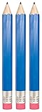 Giant Pencil - 3 Pack Really Big Pencil - Blue