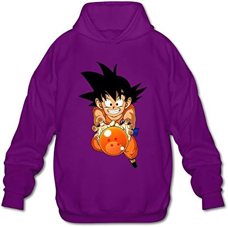 AOPO Dragon Ball Z Resurrection F Son Goku Men's Long Sleeve Hooded Sweatshirt / Hoodie Medium Purple