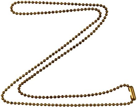DragonWeave 1.8mm Fine Antique Brass Ball Chain Necklace with Extra Durable Color Protect Finish