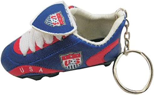 USA United States Football Soccer Futbol Mini Shoe Keychains KeyRings