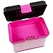 Juvale Pink Tackle Box for Women, 4 Drawer, 13 Compartment Tool Storage Organizer for Crafts, Dolls, Nail Kits, Sewing (10 x 10 Inches)