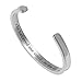 LIUANAN Stainless Steel Bracelet She Believed She Could So She Did Inspirational Cuff Bangle (Silver)