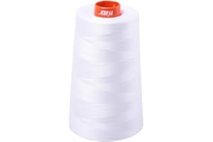 Aurifil 2024 Mako 50 Wt 100% Cotton Thread, 6,452 Yard Cone White