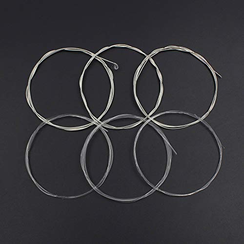 6 Pieces Classical Guitar Strings Nylon Silver Plated Copper Alloy Wrapped String for Classical Guitar