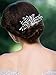 Yean Pearl Bridal Hair Comb Silver Leaf Wedding Hair Piece Crystal Hair Accessories for Women and Girls