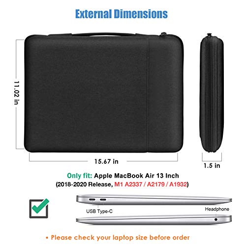 ProCase MacBook Air 13 Inch Hard Shell Case + Sleeve Bag, Compatible