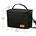 Insulated Lunch Bag Soft Cooler Tote Meal Prep Container Box Bags Adjustable Shoulder Strap Zipper for Work Picnic Camping Black