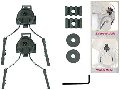 Outdoor Base Tactical Helmet Headset Adapter Set ARC Side Rail Suspension for COMTAC Headset Fast Helmet