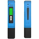 Digital PH Meter - Pocket Size pH Tester for Drinking Water, Aquariums, Swimming Pools, Hydroponics, Water Quality, 0-14 PH Measuring Range with Backlit Display &amp; PH Buffering Powder