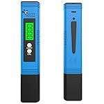 Digital PH Meter - Pocket Size pH Tester for Drinking Water, Aquariums, Swimming Pools, Hydroponics, Water Quality, 0-14 PH Measuring Range with Backlit Display & PH Buffering Powder