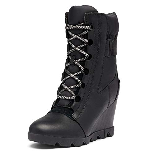 Sorel-Womens-Joan-Uptown-Mid-Lace-Boot-Rain-Waterproof-Black