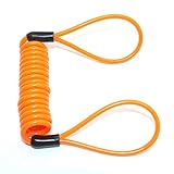 XINQIHANG Reminder Cable 1.5m/5ft,Disc Lock Cable, Alarm Lock Security Spring Reminder Cable for Scooter Motorcycle Bike Brake Disc, Lock Reminder Cable, Theft Protection on Handlebar