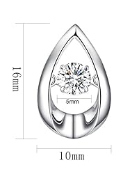 Teardrop Collar con Colgante, Plata de ley 925 Dancing Diamond circonio cúbico lágrima Colgante, Charm infinity Tear Drop Colgante, de plata de ley y clásico collares de moda para las mujeres