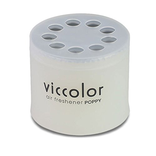 2x Round Can Style 2.5" Diameter, 2.128" Height White Water Scent VicColor Air Freshener Odor Smell Eliminator Deodorize For Interior Indoor Car Vehicle Bathroom Restroom Home Office Universal