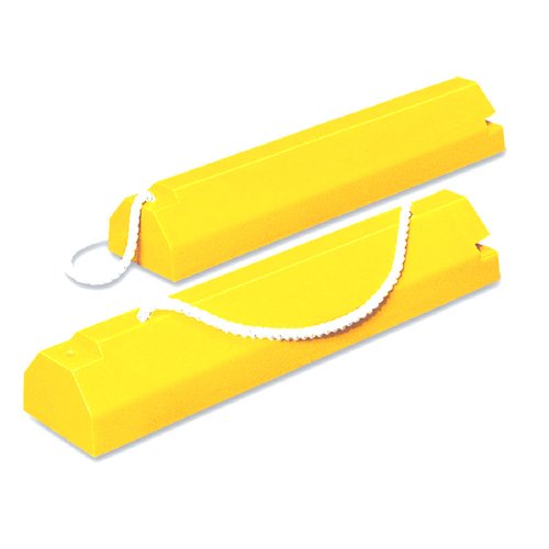 Tigerchocks AC6820-LR Urethane Military Aircraft Wheel Chock, Hi-Vis Yellow, 20" Length, 8" Width, 6" Height