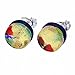 Glass Of Venice Murano Glass Venetian Reflections Round Stud Earrings - Golden Meadow