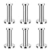 EBOOT 6 Pieces Stainless Steel Wall Mount Robe Hooks Coat Hook Towel Wall Hook (2 Inch, Silver)