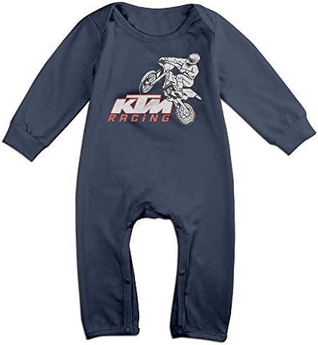 KTM Racing Motor Infant 100% Cotton Bodysuits Rompers Babysuits Navy
