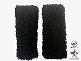 Allman Premium Fleece Wheelchair Arm Cushions 14" (pair) (Black)