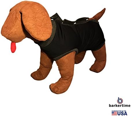 Black PeeJama E-Collar Alternative Recovery Suit, XS - MADE IN USA - For Post-Surgical Wound Care, Hot Spot Treatment, Anti-Anxiety Relief, Incontinence, Heat