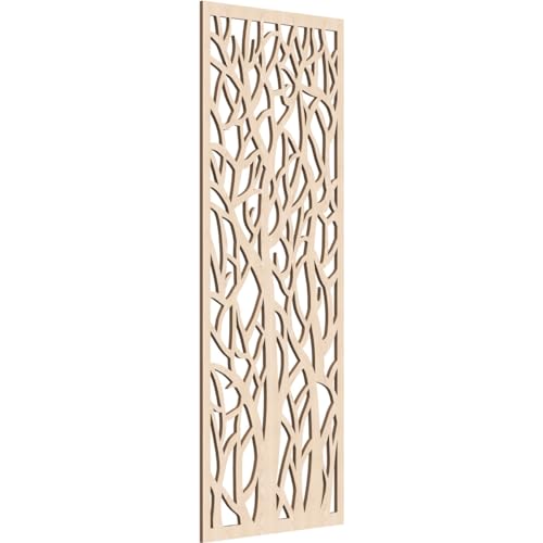23 3/8"W x 59 3/8"H x 3/8"T Lawrence Decorative Fretwork Wood Wall Panels, Red…