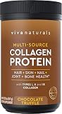Multi Collagen Protein Powder - Chocolate Collagen Powder for Healthy Hair Skin and Nails, Tastes Great in Morning Coffee, Smoothies and Shakes - Paleo and Keto Friendly, 28.8 oz