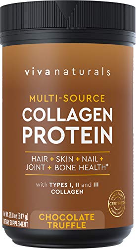 Multi Collagen Protein Powder, Chocolate Truffle (28.8 oz) - for Healthy Hair Skin and Nails, Paleo and Keto Friendly