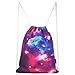 Artone Galaxy Canvas Drawstring Bag Travel Daypack Sports Portable Backpack Ink Blue