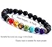 Hamoery Men Women 8mm Lava Rock 7 Chakras Aromatherapy Essential Oil Diffuser Bracelet Braided Rope Natural Stone Yoga Beads Bracelet Bangle-21004