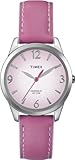 Timex Women's T2N864 Weekender Pink Leather Strap Watch