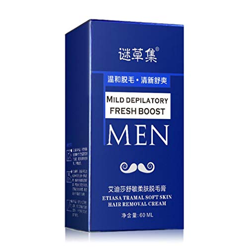 Sdoo Men 60 ml Hair Removal Cream Permanent Skin Friendly Hair Loss Depilatory Cream (Blue)